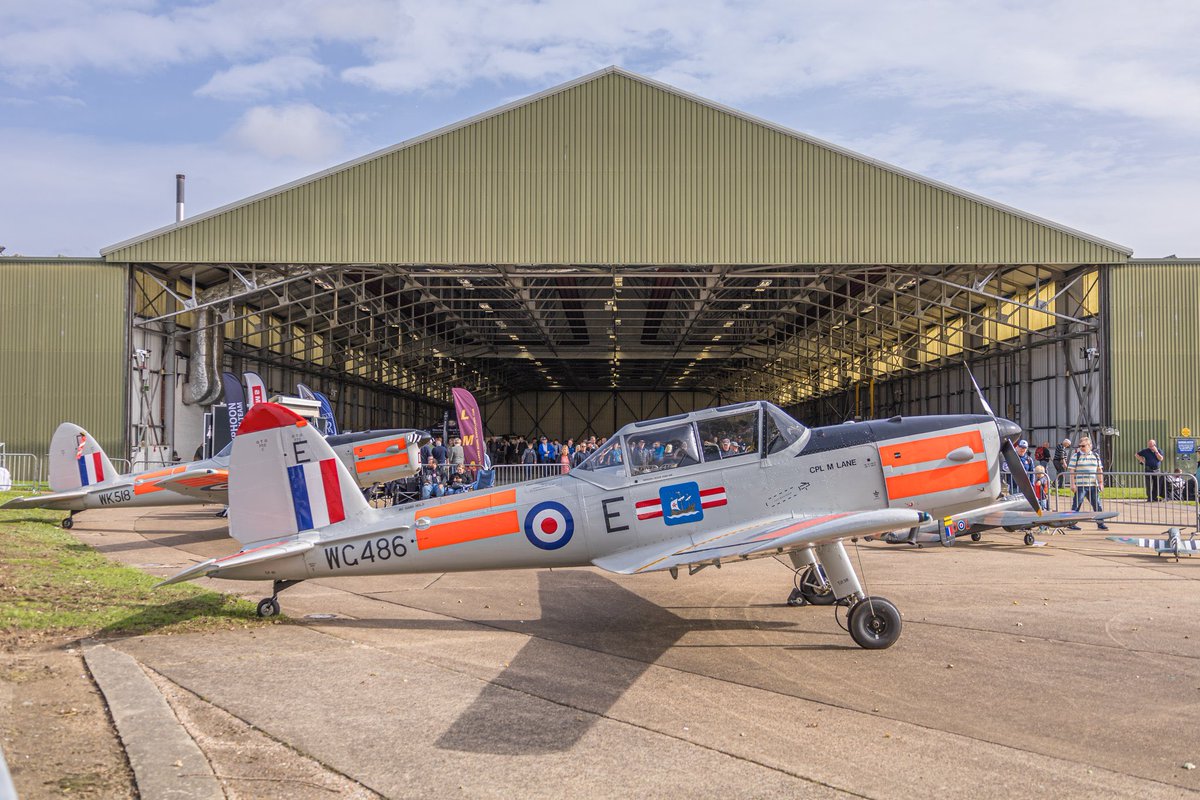 ‘De Havilland Week’ The BBMF has two de Havilland Chipmunks: WG486 and WK518… They are the least displayed aircraft on the BBMF fleet, but they are used year-round for the training of the Flight’s pilots on tail-wheel aircraft…⁦@RAFBBMF⁩