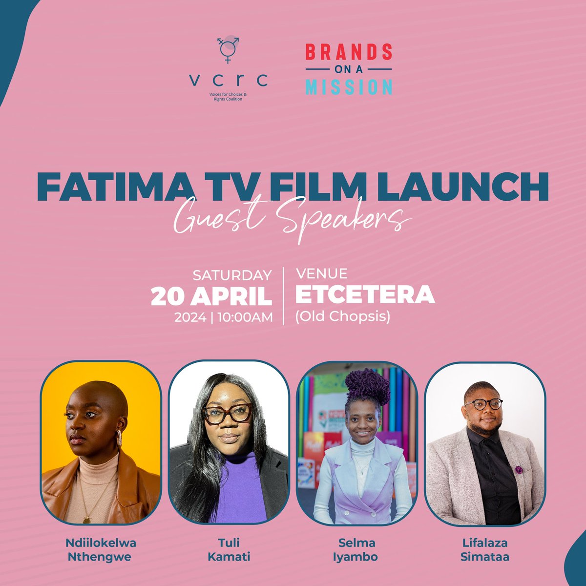 📣FATIMA TV FILM LAUNCH📣 GUEST SPEAKERS with a rich background in SRHR, Activism, Media and Politics will be filling up our program at the launch this Saturday. Have you registered yet? Registration: forms.gle/oMDBYZbEByFx5A…. #FatimaTV #FilmLaunch #VCRC #BOAM