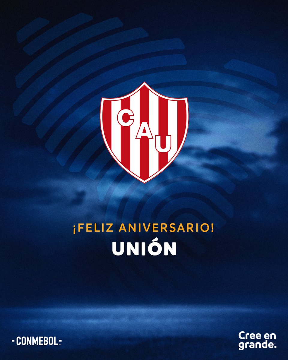 ¡Feliz aniversario, @clubaunion! 🥳🇦🇷

#CreeEnGrande | #AniversarioCONMEBOL
