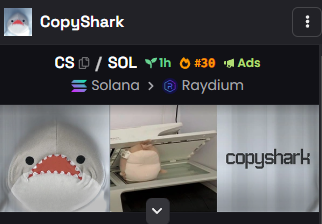 Congratulations $CS community! 🦈🔥

We're in the TOP 30 hot pairs on DexScreener!

dexscreener.com/solana/2f7cbtu…

CA:  99ExaANo8At2CpCekjZtWL6tbi22qjk1nrkPJDEShPuL

SOCIALS 
copyshark.tech 
t.me/copysharksol