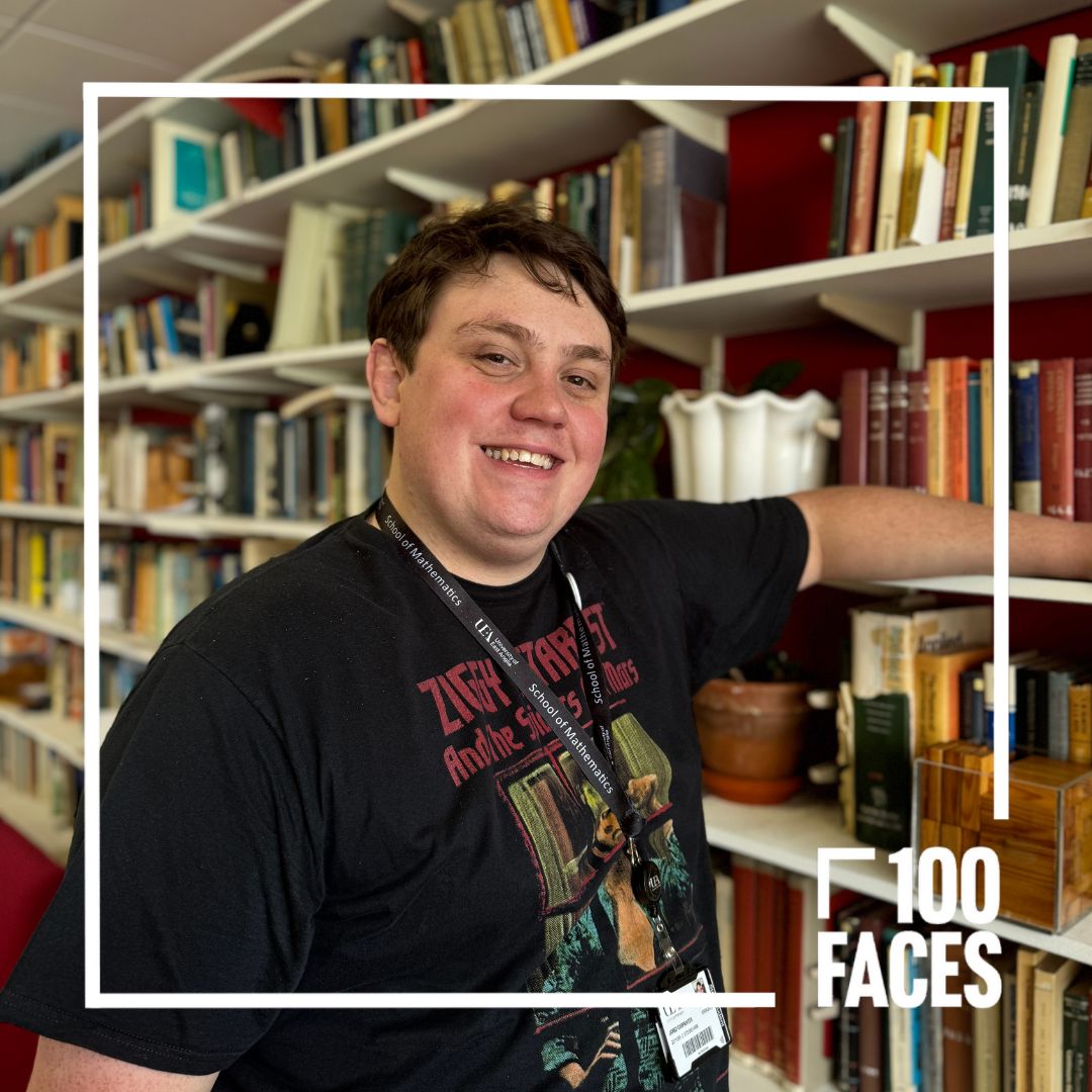 Meet Jared from @ueamaths. Jared's incredible journey from 'first-in-the-family' graduate to a PhD candidate in Applied Mathematics has been named in @UniversitiesUK 100 Faces campaign.  

#100Faces #STEMLearning #100Faces