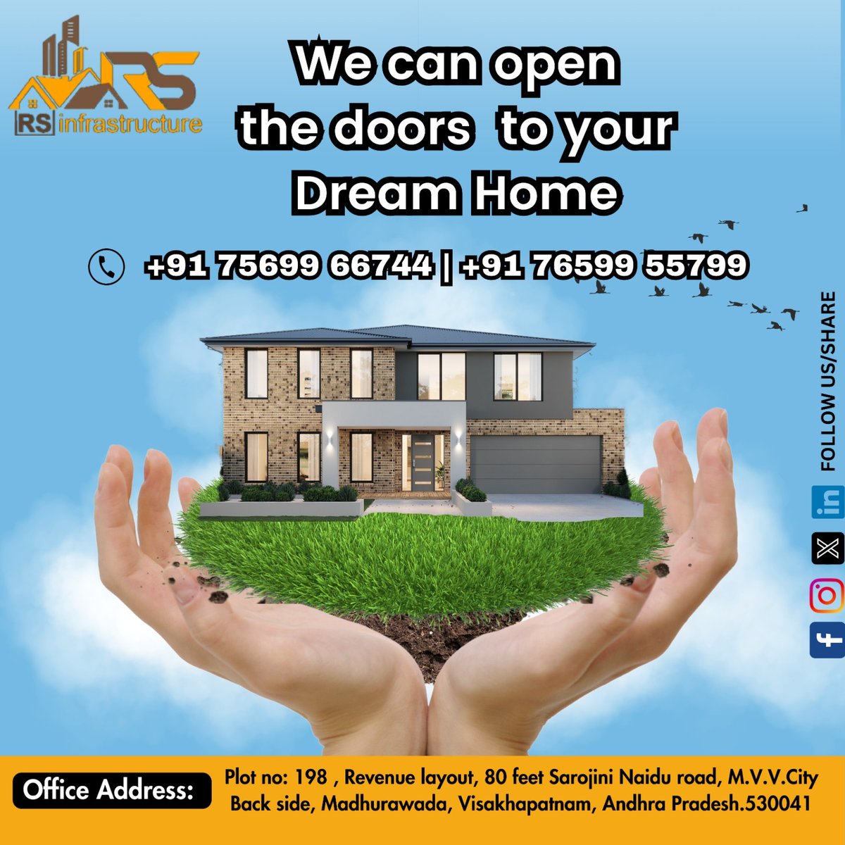 Building dreams, one brick at a time! Let R S Infrastructure craft your ideal sanctuary.🌟

Contact Us: +91 75699 66744 +91 76599 55799

#RSInfrastructure #DreamHome #TrustInConstruction #BuildingDreams #HomeConstruction #FoundationOfTrust #RealEstateJourney #HomeBuildingExperts