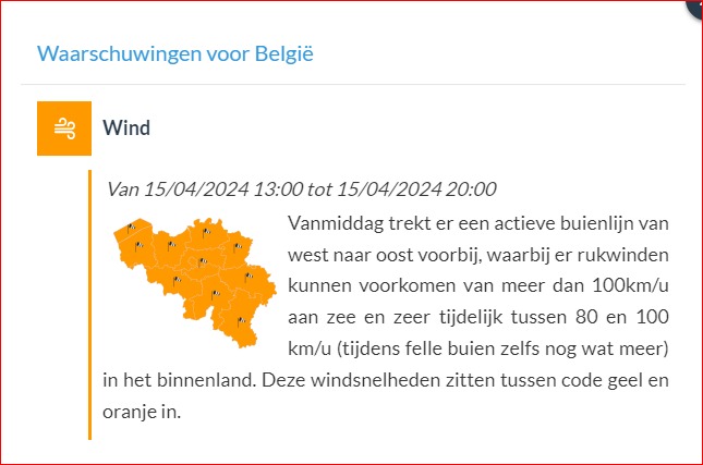 Permanentie's tweet photo. Er wordt hevige wind voorspeld.  Controleer bij het verlaten van de werkplek of alle ramen goed gesloten zijn, zonneweringen volledig werden open geplaatst, eventueel elektrische toestellen van het stroomnet werden gehaald en losse voorwerpen die zich buiten bevinden binnen nemen https://t.co/YjpYDn96fu