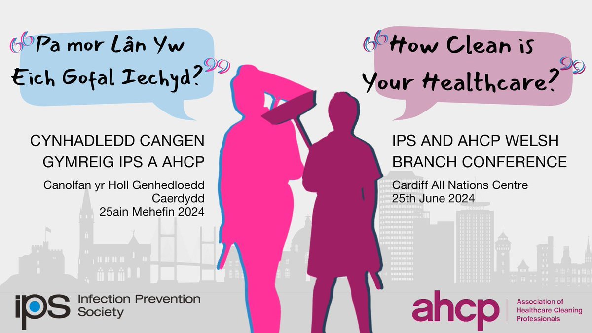 The programme is now live for the IPS Welsh Branch and AHCP joint conference “How Clean is Your Healthcare”. Head over to the website to find out more and register: buff.ly/3v7r88Z #IPSAHCPWales2024 #IPSEvent @NationalAHCP @AHCPWalesBranch @IPS_Cymru