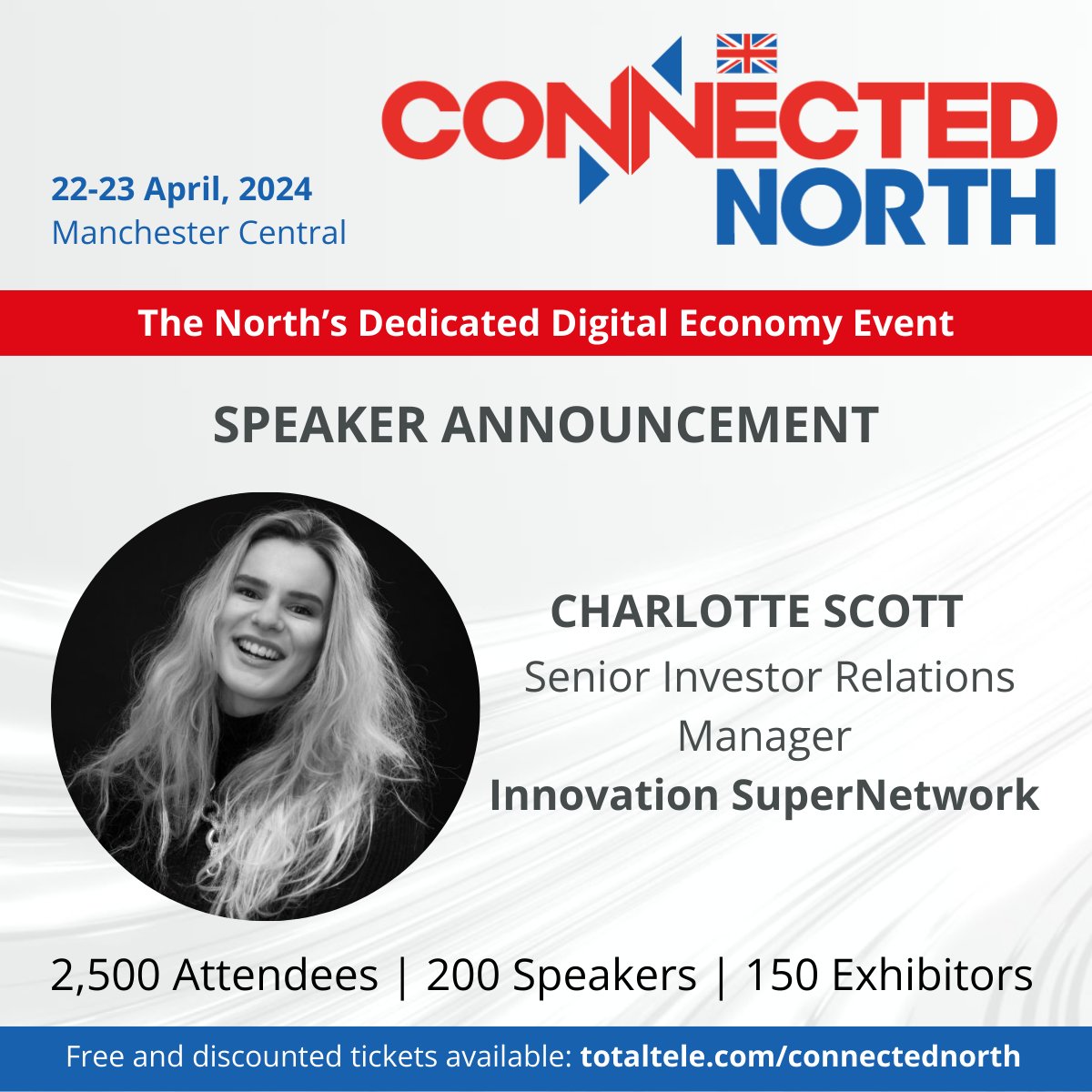 We are excited to announce Charlotte Scott, Investor Relations Manager at Innovation SuperNetwork, will be speaking on the ‘Strategies for raising capital for Northern based startups’ panel at Connected North 2024. Find out more 👉 ow.ly/rU2T50RcUyE.. #connectednorth