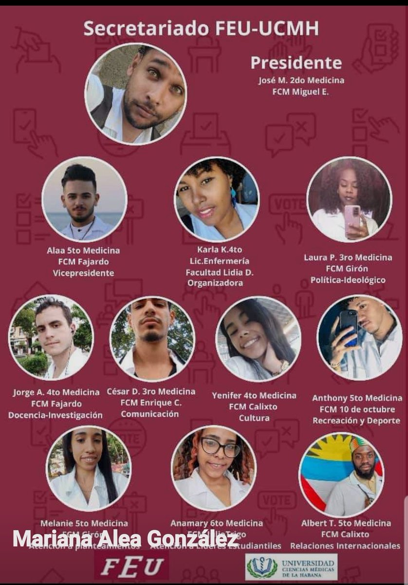 Nuevo secretariado de la FEU de la <a href="/UCMHabana/">Universidad de Ciencias Médicas de La Habana</a>