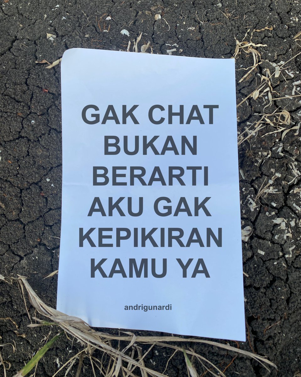 andrigunardiii's tweet photo. Gak komunikasi bukan berarti hilang perasaan ya https://t.co/JqU4vO20N4