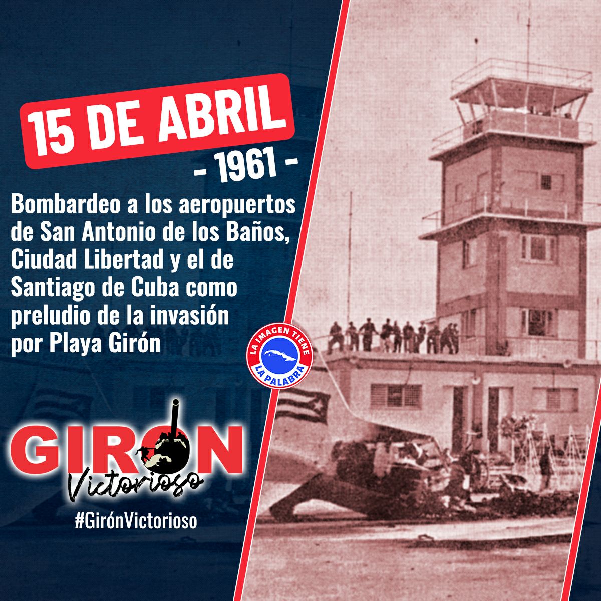 Bombardero de los aeropuertos de San Antonio de los Baños, Ciudad Libertad y Santiago de Cuba #GirónVictorioso #DeZurdaTeam 🤝🐲