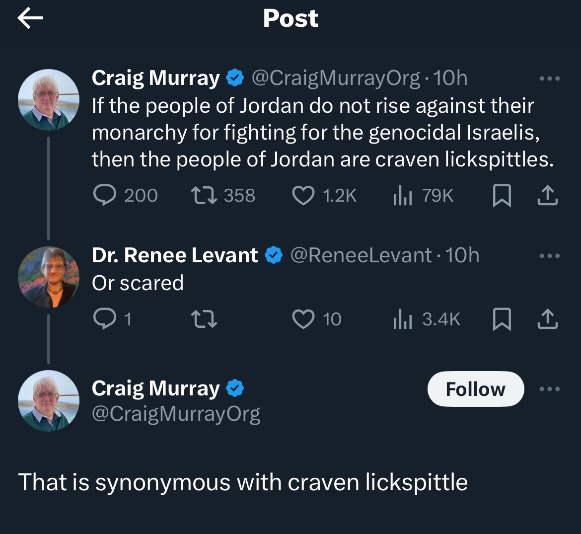 Man from Britain who can express any political view with absolutely no threat of harm calls people in an autocracy “craven lickspittles” for not openly opposing their government. Imagine being this much of a cvnt.