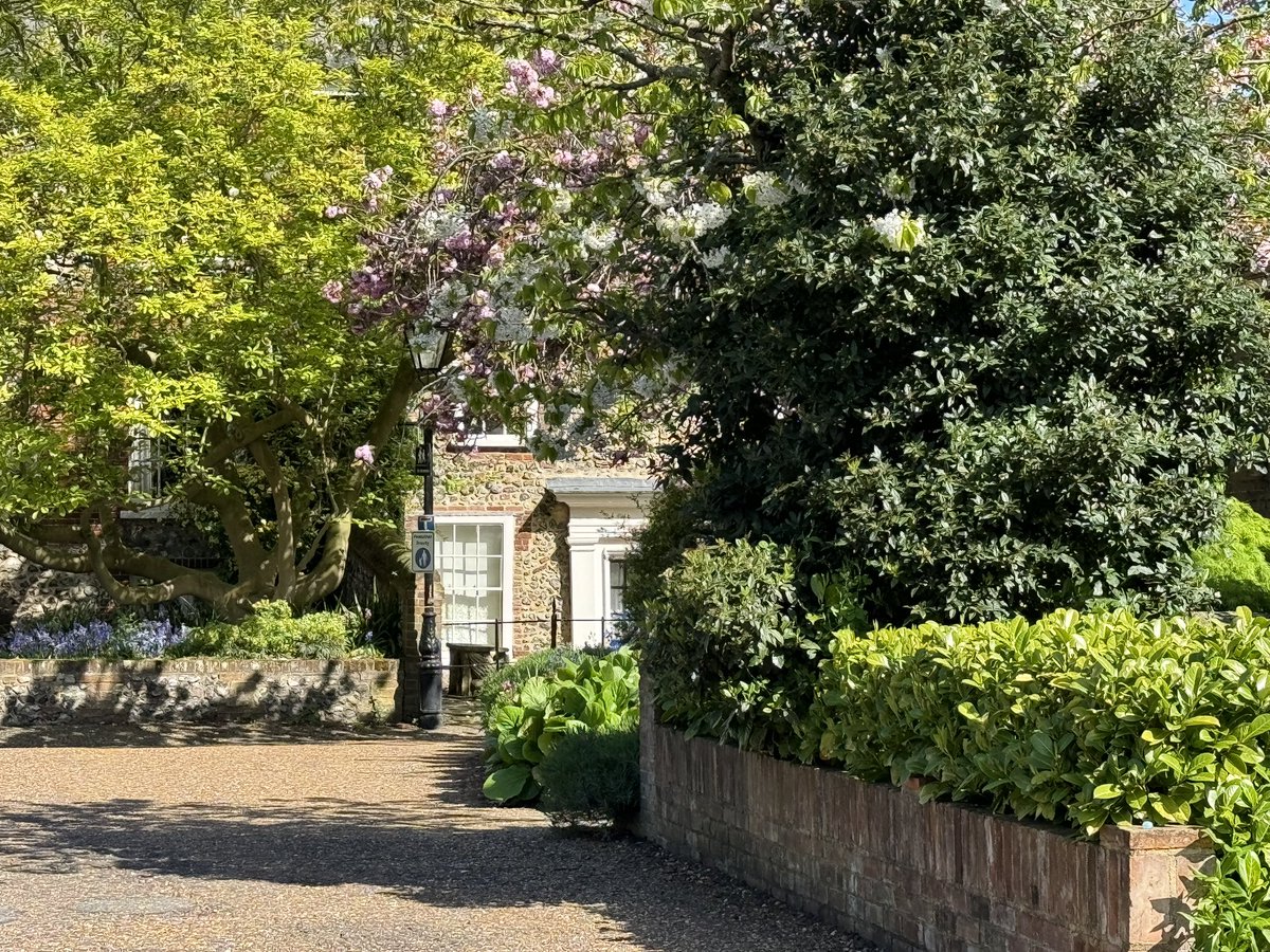 On this rainy day, enjoy a little Cathedral Close magic from yesterday. #Norwich