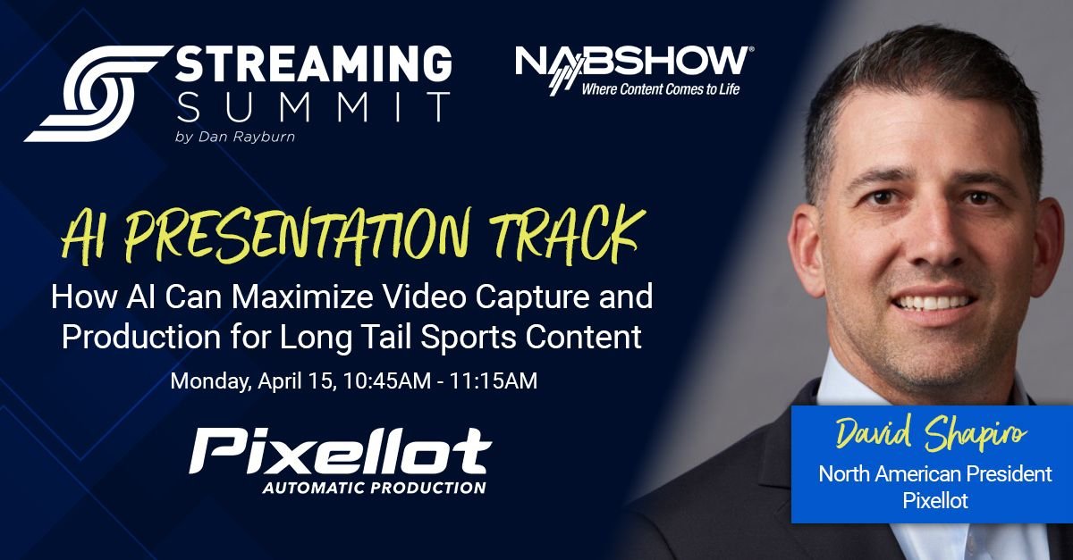 AI tech can impact many different segments of the video workflow, and at the @NABShow Streaming Summit, David Shapiro will present TODAY how AI is being leveraged for video capture and production of sports content. Learn how to enhance viewer engagement with features like