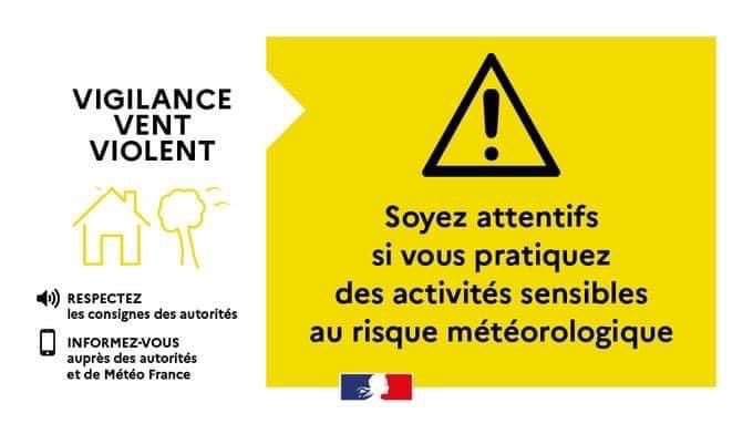 🟡 #ALERTEMETEO | Le #valdoise est placé aujourd’hui en VIGILANCE jaune en raison d’un risque de vents violents. ⚠️ Météo France prévoit un vent assez fort dans la journée avec des rafales à 85 km/h. ⚠️ Soyez vigilants lors de vos déplacements ! ℹ️+ d’infos sur