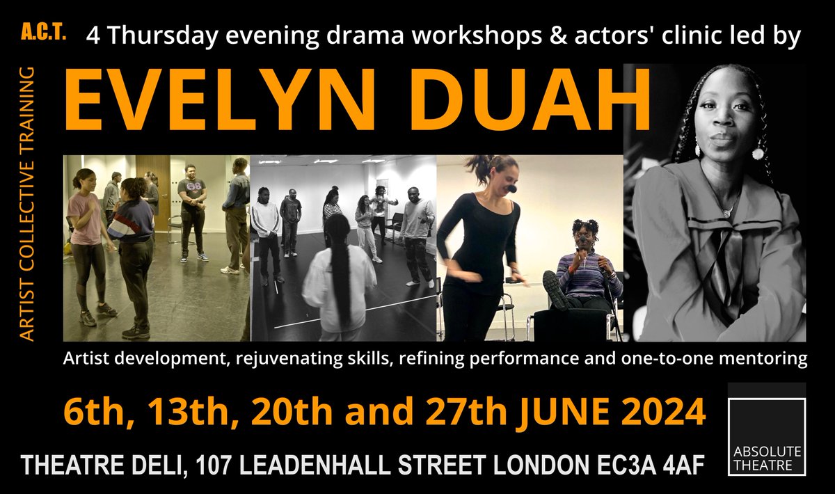 Tickets now on sale for the 3rd ACT Actors' Workshop. June 24.
hsttps://www.outsavvy.com/event/18639/act3-intensive-drama-workshops-actors-clinic
#actorslife #dramatraining #actingclass #youngactors