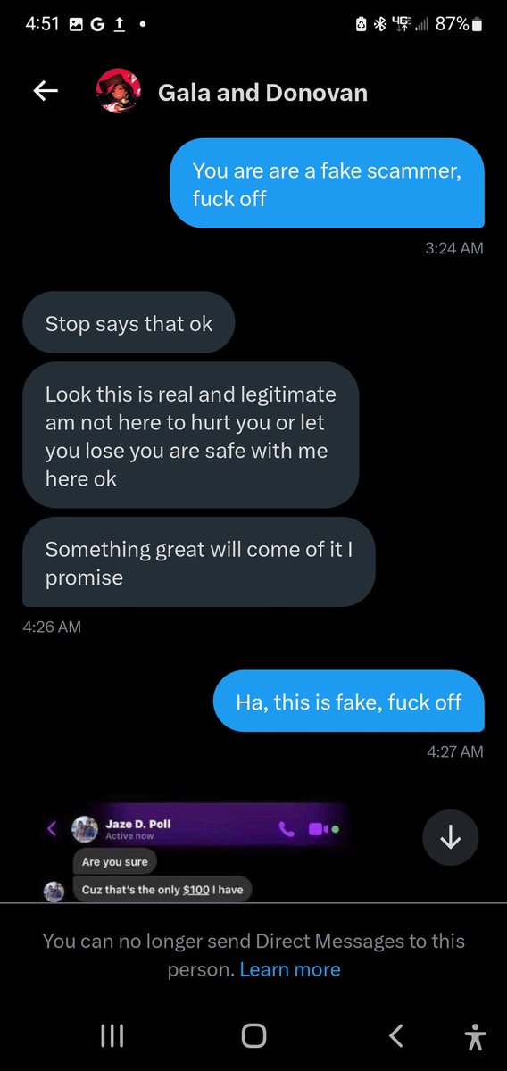 jack_flame_'s tweet image. Be careful @Fierypxssion22 has been been hacked, they tried the 3000 scam and then blocked me when I threatened to expose them