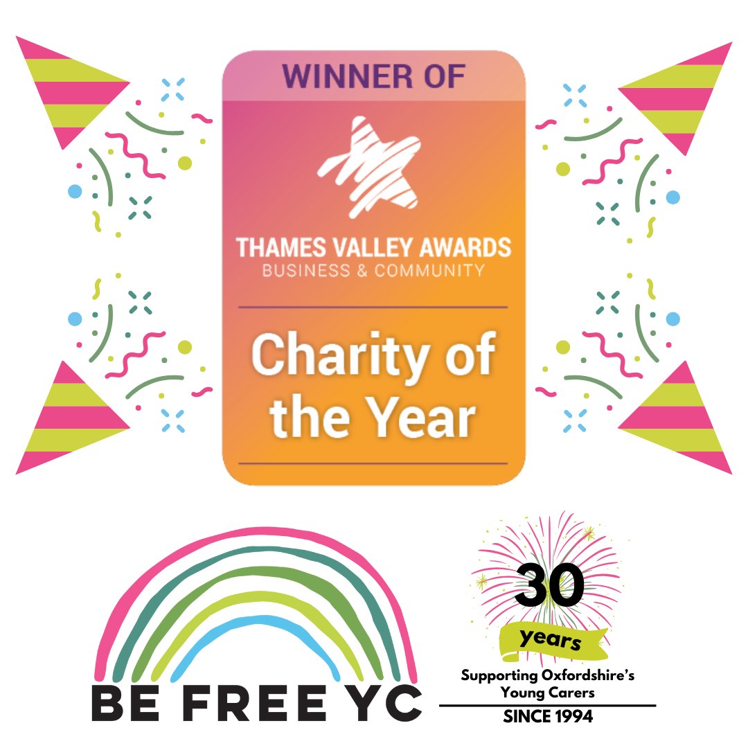 One of our biggest achievements was becoming Thames Valley's Charity of the Year in 2021🎉 We might be considered a small charity, but always know we can make a huge impact! It doesn't matter how small you are, it's about how vital you can be for others🌈⭐ 1/2 #youngcarers