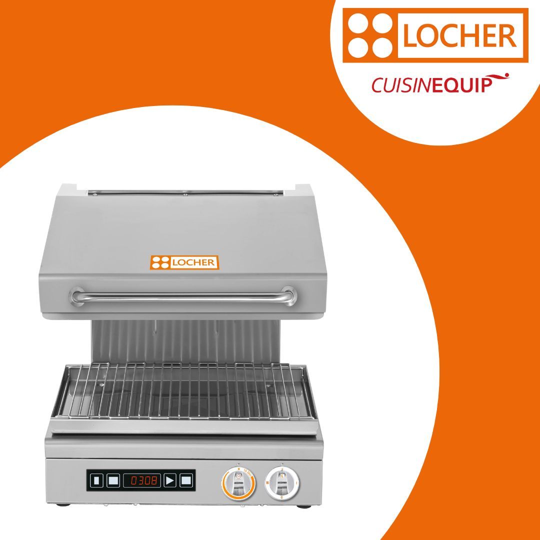 Cook_Valentine's tweet photo. The Electric Salamander Grill from #Locher features an optional automatic plate detection system. Using #energyefficient infra-red heating elements that can reach temperature in as little as five seconds, the unit is an example of innovation in the grill and #primecooking market. https://t.co/FYkTqwJv9j