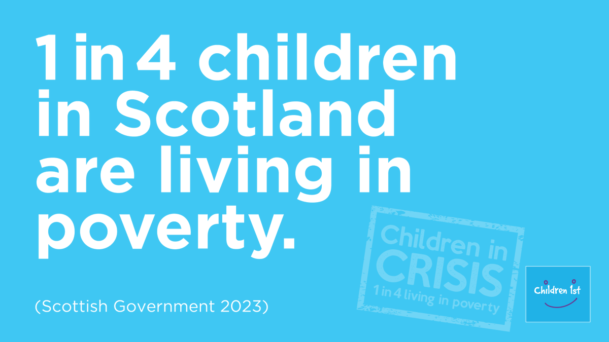 It's shocking that 1 in 4 children in Scotland today are going without essentials. We are working with families so their children are well fed, warm and safe. Will you help? Visit 👉 children1st.org.uk/crisis or call 0345 10 80 111 to donate today. #ChildrenInCrisis #1in4Children