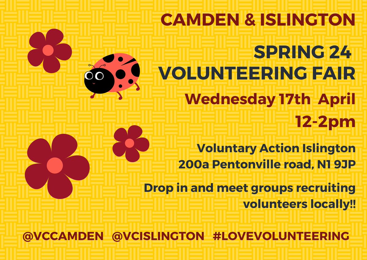 If you need further assistance or support about your #volunteering #journey in #Islington, check our advice sessions webpage or email our #team or attend this Wednesday Fair bit.ly/3oQVsRS