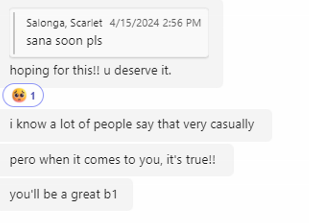 scarletsalonga's tweet photo. I have been receiving the same comments recently about being a manager(B1) -what if ibigay niyo na this year? 🤣

TBH i am only delulu with my circle of friends and fam when i say "what if promote niyo na ako?"; always na pa-joke pa ah! Pero what if nga, what if ibigay niyo na.🤣 https://t.co/JnbY16WxSq