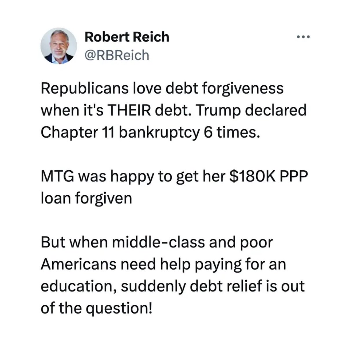 #RepublicanHypocrisy #GOPHypocrites #DebtRelief #LoanForgiveness