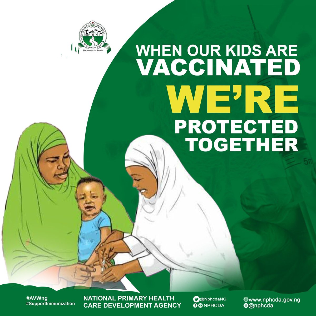 Childhood vaccines are safe and effective, they protect children from common childhood illnesses. To get full protection, follow the immunization schedule as recommended by your health care worker. #SupportImmunization