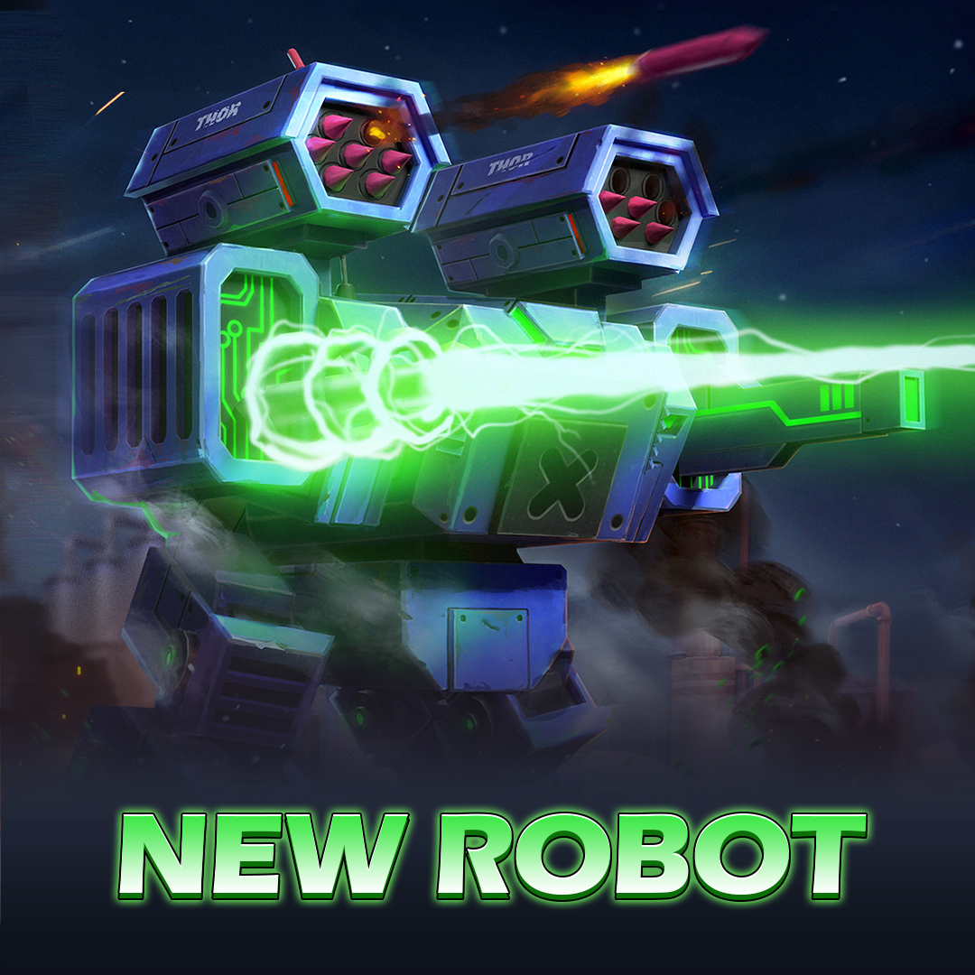 𝐓𝐡𝐞 𝐛𝐫𝐚𝐧𝐝-𝐧𝐞𝐰 𝐫𝐨𝐛𝐨𝐭, 𝐓𝐡𝐨𝐫𝐭𝐫𝐨𝐧, 𝐦𝐚𝐤𝐞𝐬 𝐚 𝐬𝐭𝐮𝐧𝐧𝐢𝐧𝐠 𝐝𝐞𝐛𝐮𝐭!
Participate in our limited-time event for a chance to obtain Thortron, and complete tasks to unlock valuable rewards!
Become the thunder god on the battlefield!