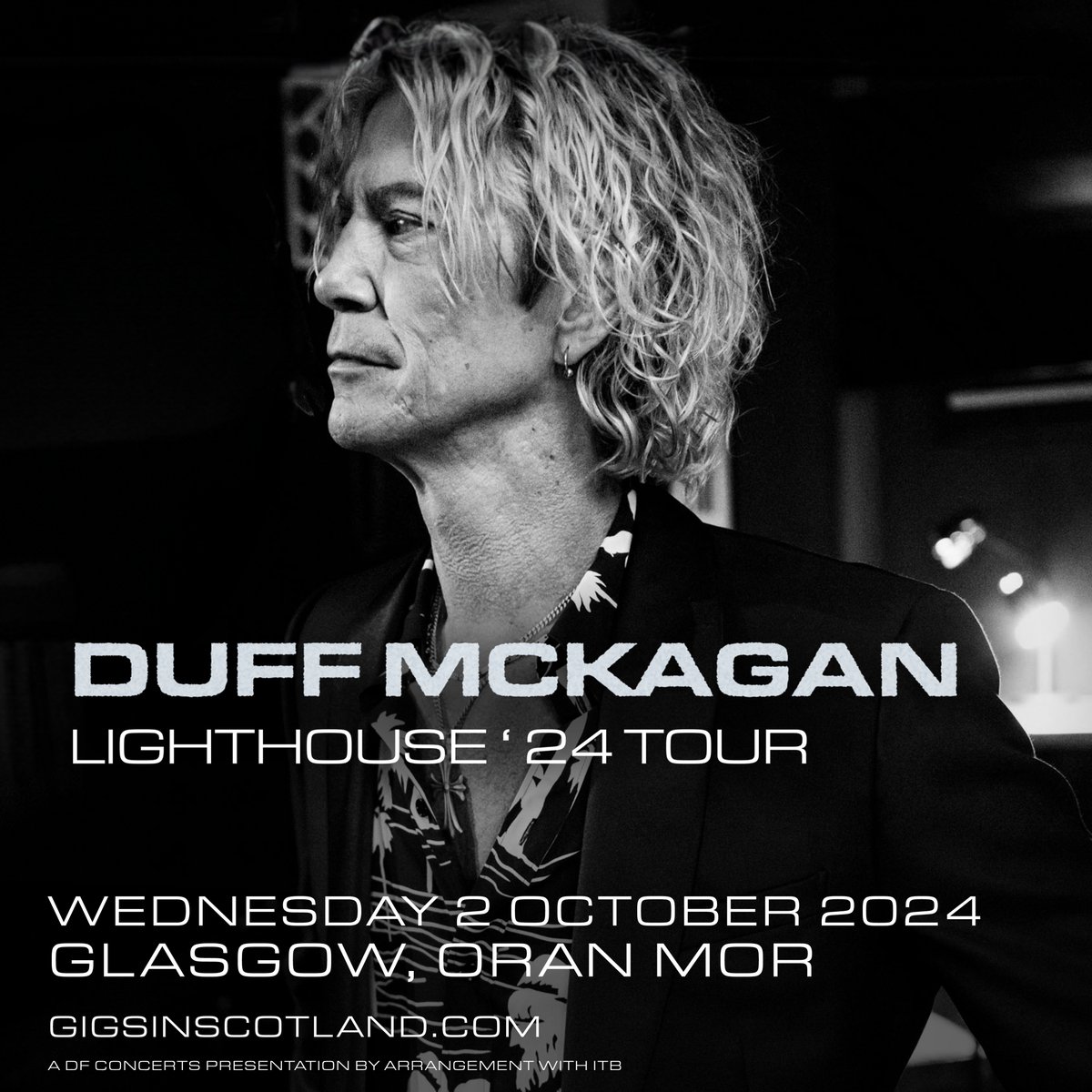 JUST ANNOUNCED // @DuffMcKagan Lighthouse '24 Tour Wednesday 2nd October Tickets on sale 9am Friday from @gigsinscotland >> tinyurl.com/4fb7bcer