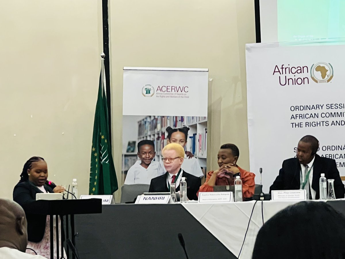 We are in Lesotho, Maseru for the 43rd ordinary session of the @acerwc. Our CSO representative, FelistusMotimedi, shares outcomes of deliberations from the CSO forum. @RsFawe continues to advocate for gender equity and equality in education. #Educate2Elevate