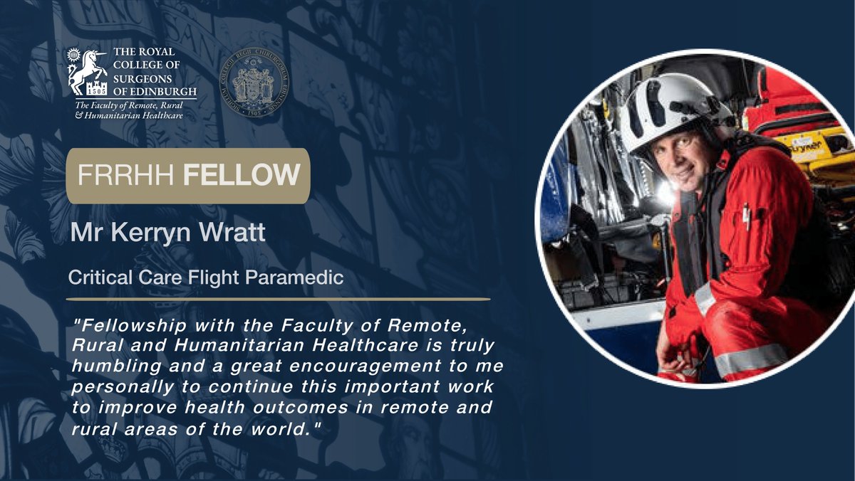 Meet new Fellow, Kerryn Wratt, a Critical Care Flight Paramedic. Over the past 20 years, Kerryn has been widely engaged in a range of leadership and oversight roles within the remote, rural and humanitarian healthcare sector. Read more: bit.ly/43uYfjN #FRRHHFellow