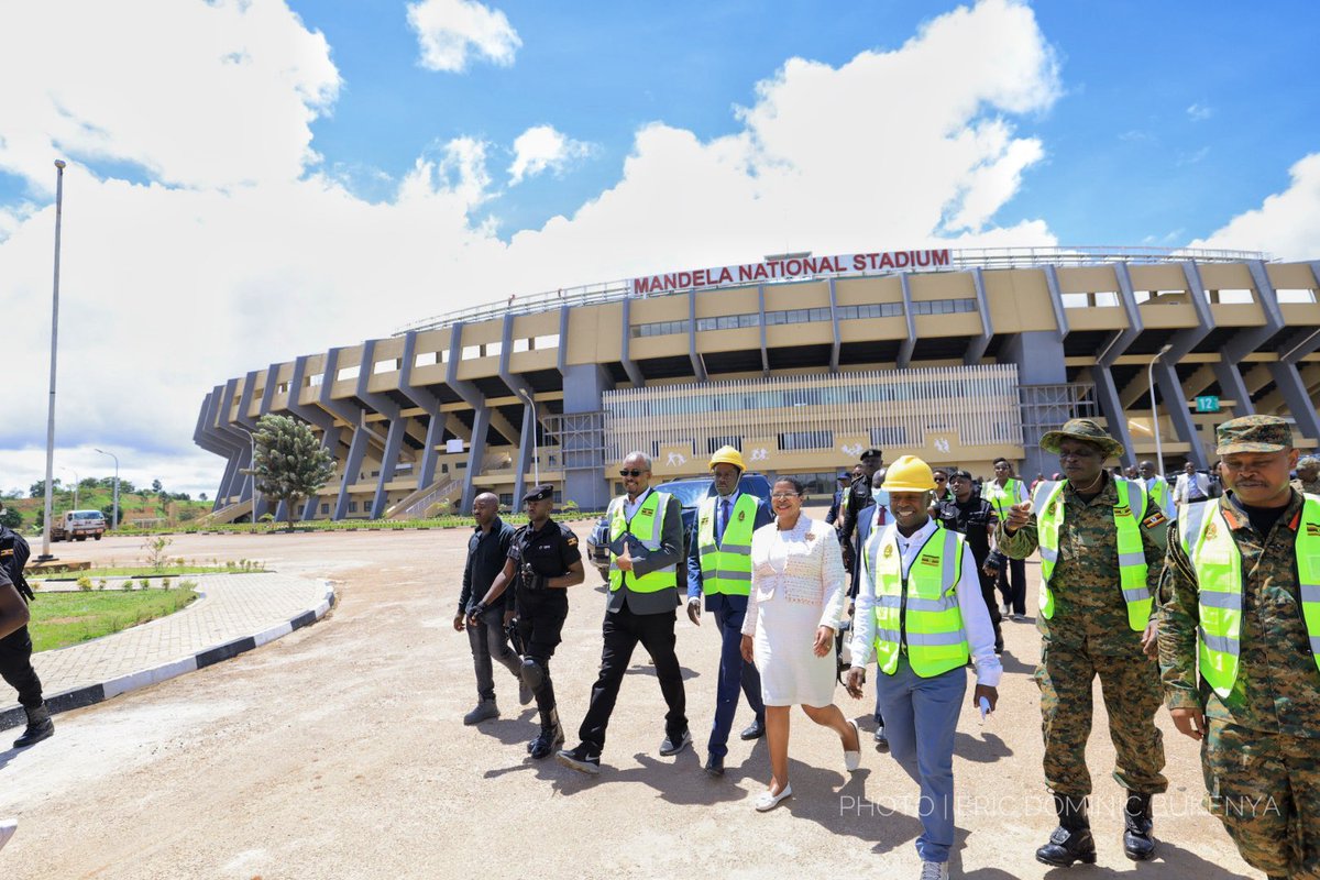 While at Namboole, Speaker @AnitahAmong commended the @MODVA_UPDF Engineering brigade for the impressive work on refurbishing the National Stadium. She pointed to their efforts as evidence that local companies can handle significant projects, rather than use foreign companies.
