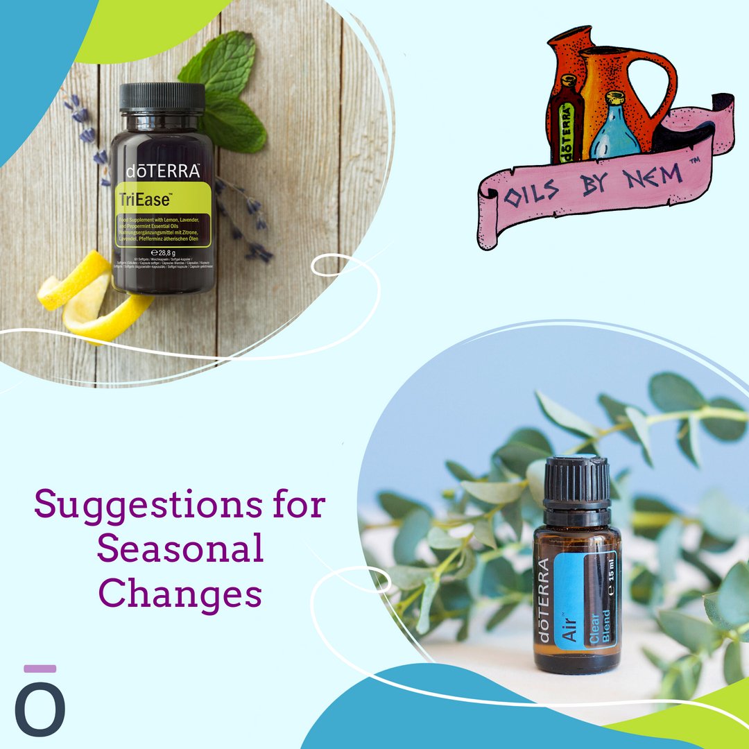 Hey, are you feeling a bit under the weather? 🤧 As the season changes, our bodies may need help adjusting. Give #TriEase Softgels - bit.ly/38Uc6nE - a try? For a cooling, enlivening feel use #dōTERRA #Air - bit.ly/3Vnew8t - #OilsByNem #cptg #Oils4Life #OilUp~!
