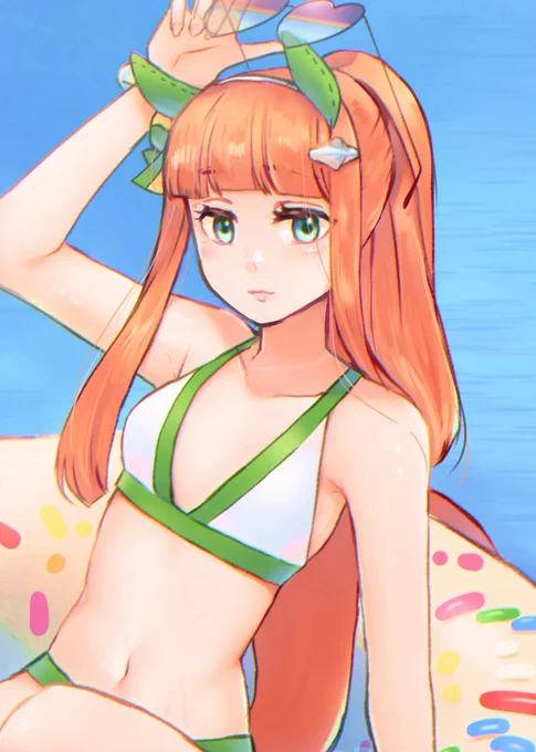 #気温が高いので気が早いが水着絵が見たいスズカてゃん 