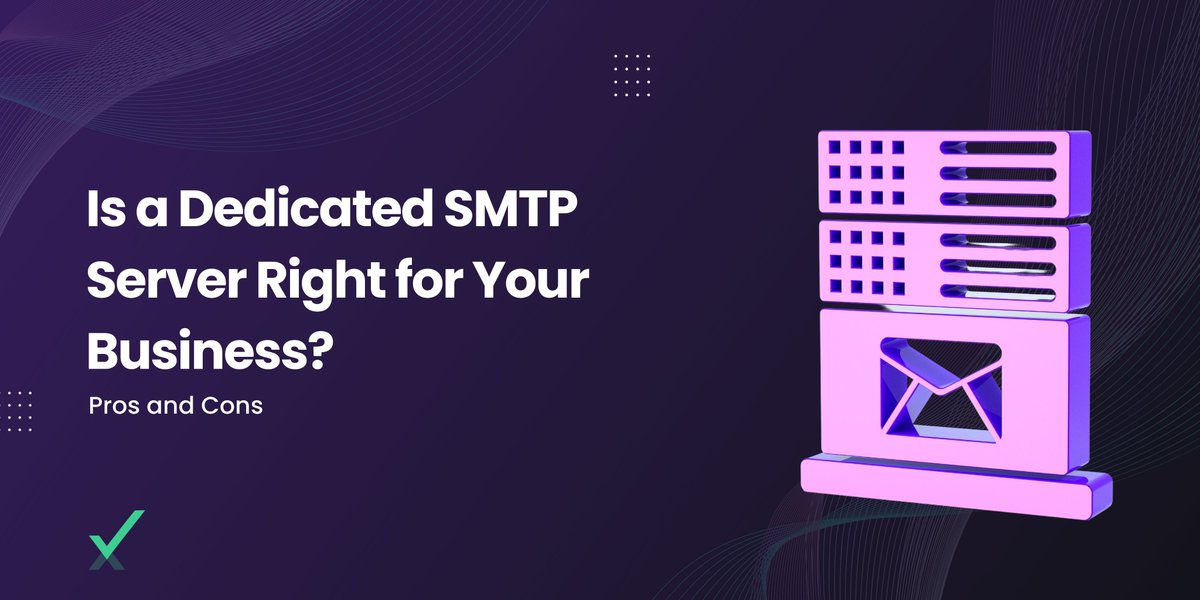 Is a Dedicated SMTP Server Right for Your Business? Pros and Cons sendcrux.com/blog/is-a-dedi… Visit sendcrux.com or Contact us sales@sendcrux.com #SMTP #sendcrux #EmailMarketing #EmailAutomation #AutomationTools #DigitalMarketing #ContentMarketing #EmailStrategy #Email