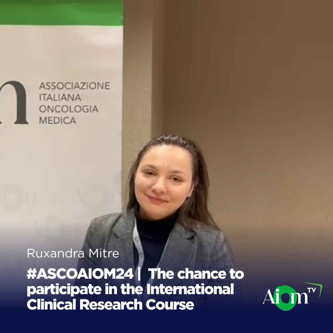 Ruxandra Mitre, Spitalul Clinic Coltea (Bucarest), commenta la sua esperienza all’ASCO-AIOM International Clinical Research Course. Guarda il video su AIOM Tv: youtu.be/dDjVD4w-Kqo #ASCO #AIOM #ClinicalResearchCourse @ASCO
