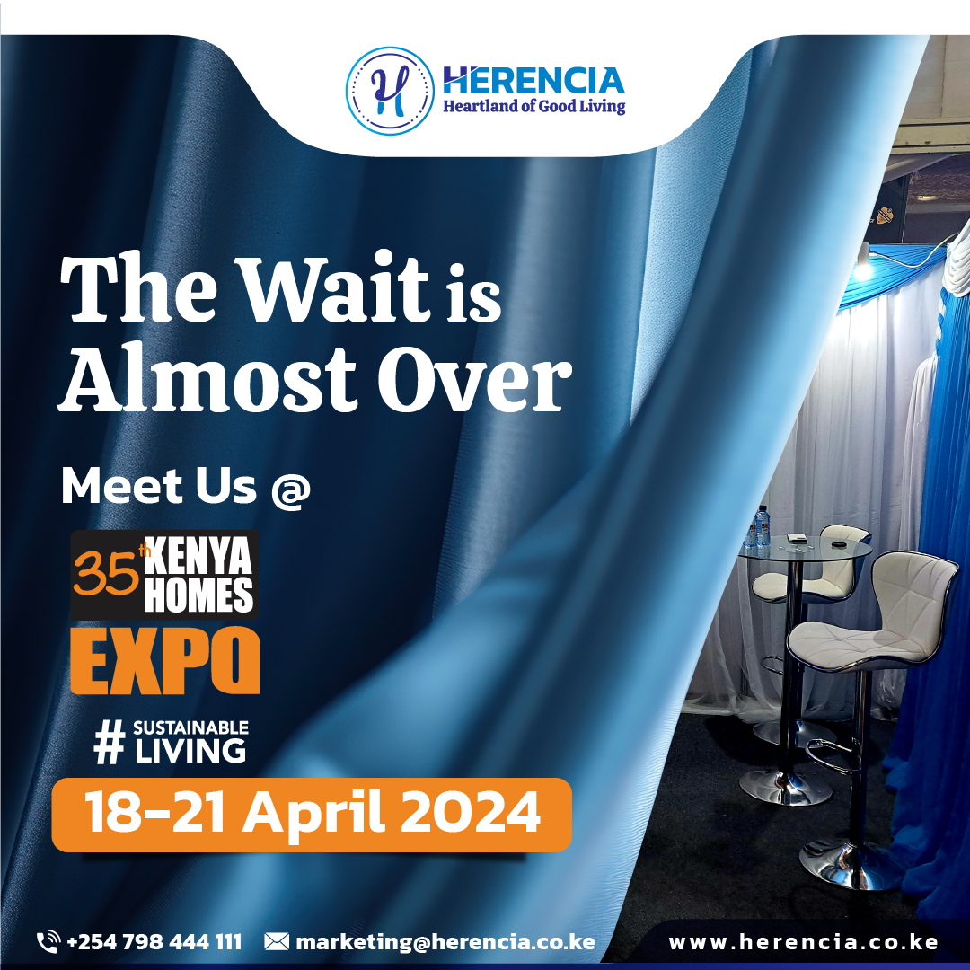 Mark your calendars! The wait is almost over! Meet Herencia at the #35thKenyaHomesExpo and enjoy exclusive offers. For enquiries, call +254 798 444 111 or visit our website herencia.co.ke #HerenciaWhereIBelong
