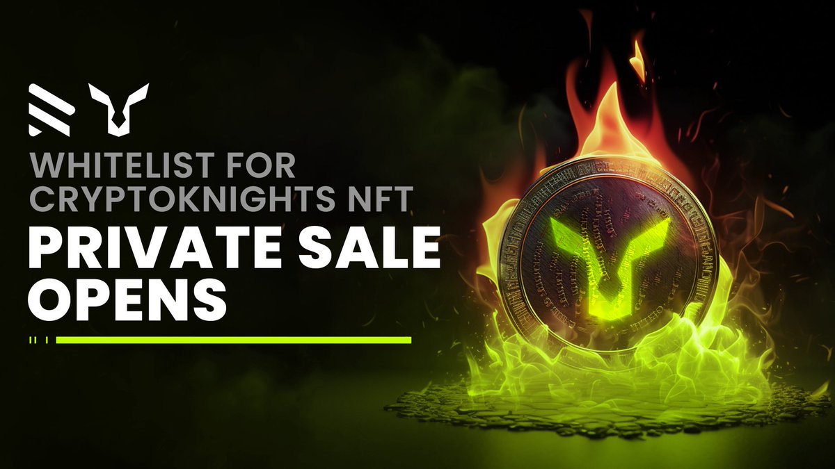 ritestream_io's tweet photo. CryptoKnights Private Sale Whitelist: NOW OPEN! 📣

The CryptoKnights NFT Private Sale Whitelist is officially open, with a minimum of 2,000 NFTs ready for the taking! 🔥

Here's how to secure your spot:

🟢 Whitelist here 👉  https://t.co/0Oq4zoYFeE

🟢 Every 5000 $RITE staked allows you to purchase 1 NFT (capped at 75)

🟢 Final allocation snapshot is April 19th, 11PM UTC – you can increase your staking amount by this date

🟢 Private Sale OPENS: April 22nd, 9AM UTC – Use your allocated amount to participate.

Remember, each NFT unlocks token drops from 30 projects on CryptoKnights, our crypto “Shark Tank” show that’ll be broadcast in Q3. 📺