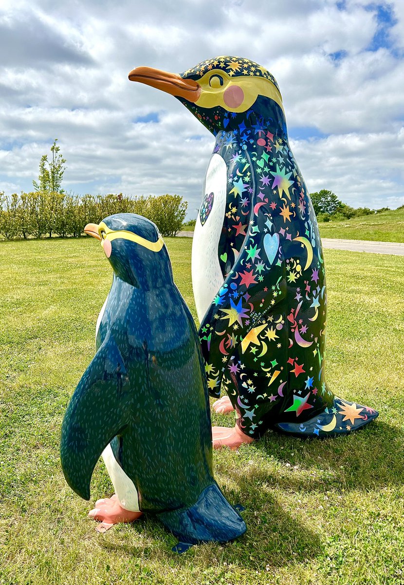 It’s #WorldArtDay and we’re celebrating the artistry of penguins Spirit and Hoiho Designed by @JessPerrin1 - & sponsored by @WorcesterBID - each symbol on Spirit’s coat represents a @StRichardsHosp service in our 40th year caring for patients & loved ones #WorcestershireHour 🐧