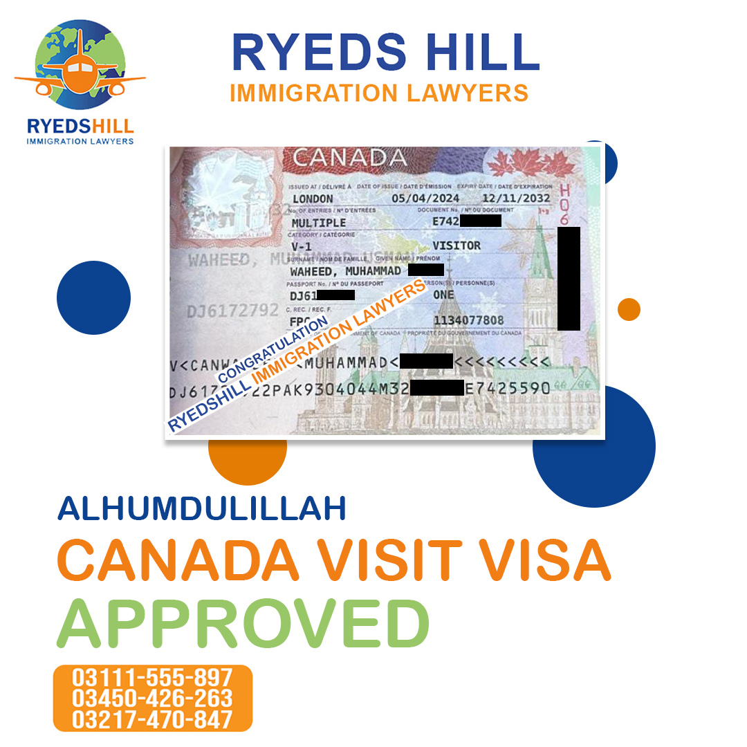 Another Canada Visit Visa Approved through Ryeds Hill Consultants!  #VisaSuccess #RyedsHillConsultants #visitvisa ' #visitabroad #Immigration #visitinengland #visa #VisaSuccess