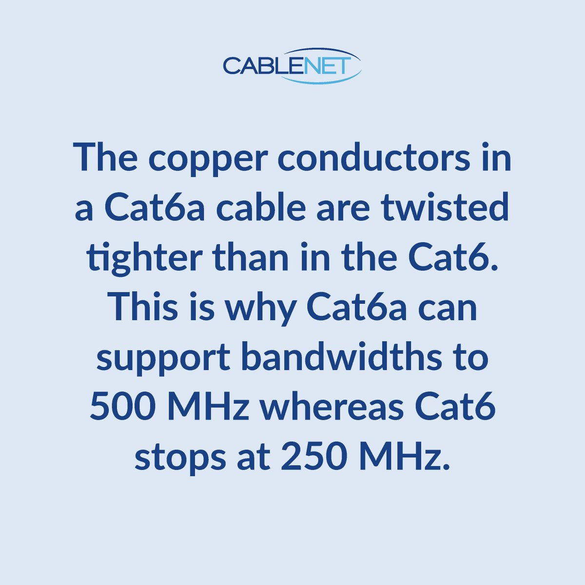 Cablenet_UK's tweet photo. Cablenet offer an array of cabling types at different performances to accommodate various business needs.

See the differences below between #Cat6 and #Cat6a, and how these could work for your office network or data centre.

https://t.co/qsgYrLFjii

#networkpatchleads #patchleads https://t.co/5i7y0p0CQw