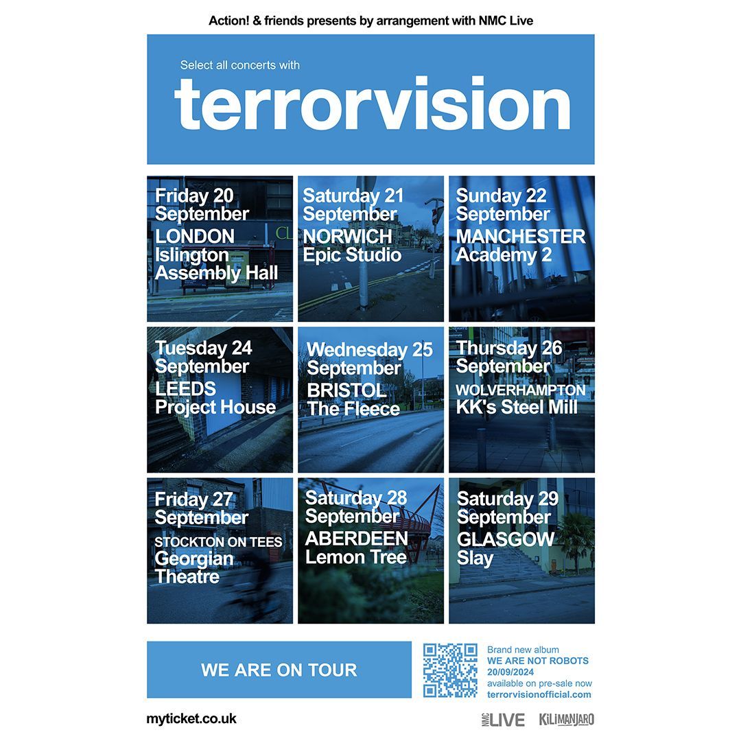 🔥 NEW: @terrorvision 📅 Sunday 22nd September 2024 // Manchester Academy 2 🎫 ON SALE FRIDAY 10am via manchesteracademy.net