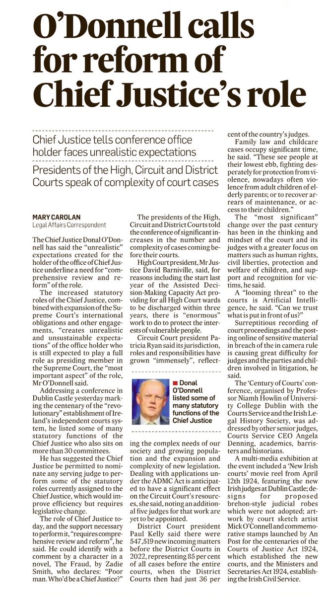 'District Court president Paul Kelly said there were 547,519 new incoming matters before the District Courts in 2022, representing 85 per cent of all cases before the entire courts, when the District Courts then had just 36 per cent of the country’s judges. Family law and