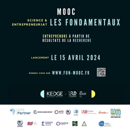 KedgeEntrep's tweet photo. Science &amp; Entrepreneuriat : Entreprendre à partir de résultats de la recherche 👩‍🎓🔬

Le MOOC @KedgeBS en partenariat avec l'IRD est disponible ! 💻 

Plus d'informations sur notre site : https://t.co/TfrTdzT2ya https://t.co/vD3GzB2Xsb