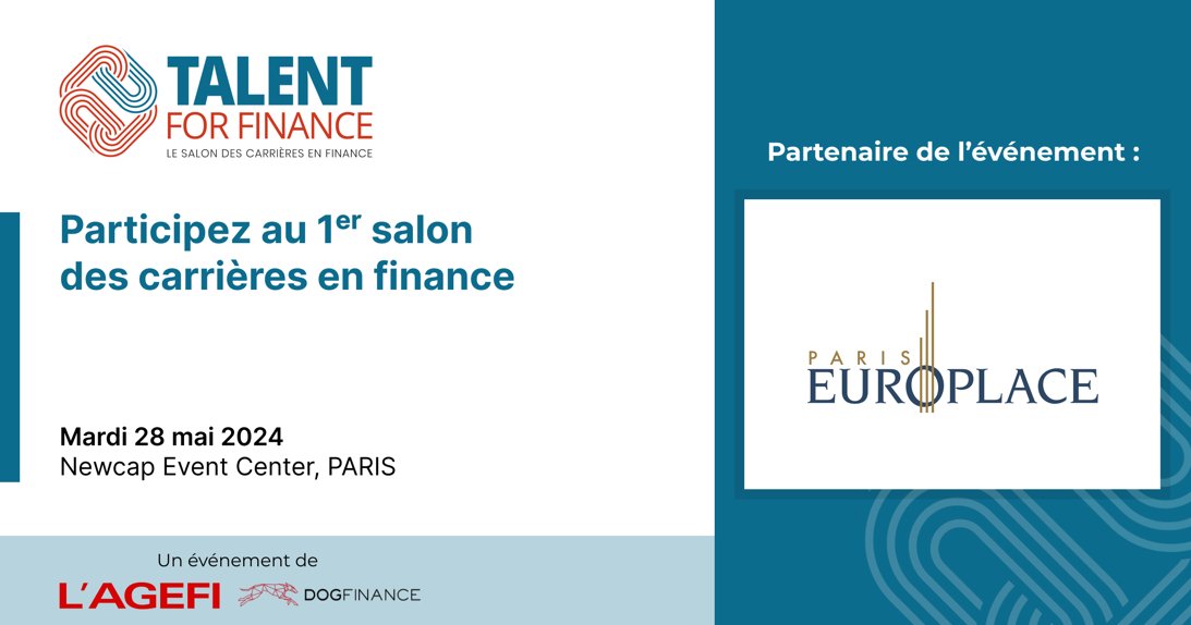 #talentforfinance - 📆 28 mai  
Inscription :  bit.ly/3IlzMDM
[SOUTIEN] Inscrivez-vous à Talent For Finance en partenariat avec @europlace !