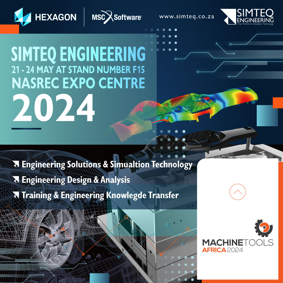 Discover the Power of Engineering Simulation with SIMTEQ Engineering at Machine Tools Africa, taking place from May 21st to 24th at stand number F15!

#EngineeringSimulation #CAE #SimulationSoftware #EngineeringSolutions #Innovations #MTA #Nasrec