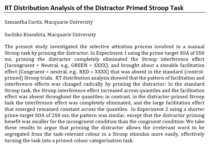 PSYCHSCIENCES@MQ (@psymq) on Twitter photo Congrats to <a href="/PsyMQ/">PSYCHSCIENCES@MQ</a>'s Sam Curtis for receiving a Best Student Talk Prize at The Australasian Experimental Psychology Conference (EPC) 2024 for the talk: “RT distribution analysis of the distraction primed stroop task”!
<a href="/expsyaunz/">Australasian Society for Experimental Psychology</a>
<a href="/CogsSociety_MQ/">Cogs Society</a> Congrats to <a href="/PsyMQ/">PSYCHSCIENCES@MQ</a>'s Sam Curtis for receiving a Best Student Talk Prize at The Australasian Experimental Psychology Conference (EPC) 2024 for the talk: “RT distribution analysis of the distraction primed stroop task”!
<a href="/expsyaunz/">Australasian Society for Experimental Psychology</a>
<a href="/CogsSociety_MQ/">Cogs Society</a>