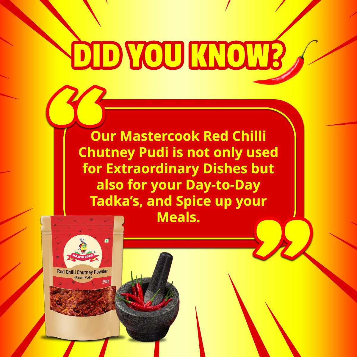 In what other ways do you use Red Chilli Chutney Powder? 😋🥳 Comment below!!!👇 #ChutneyPudiMagic #FlavorExploration #pickle #mastercook #SavingsAlert #HalfPriceHappiness #ProductLaunch #websitelaunch #websites #staytuned #pickles #chutney #offers #storefront