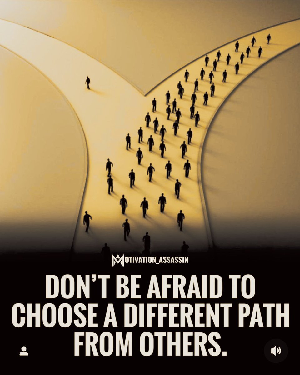 Don't be afraid to choose a different path from the others! #MondayMotivation