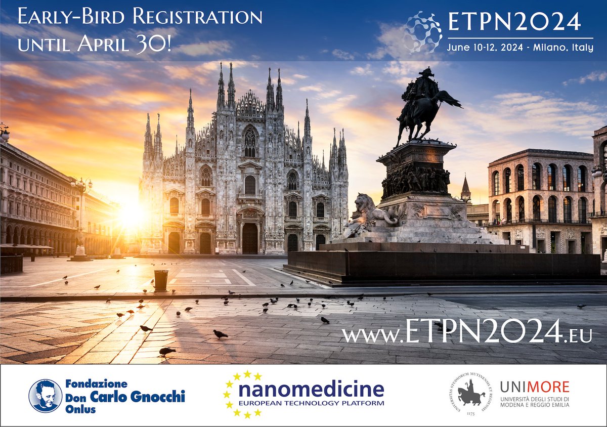 🚀 Just in: #ETPN2024 Early Bird deadline extended to April 30! Seize the chance to join Europe's leading #nanomedicine event in #Milan. Connect, collaborate, and drive innovation. Grab your spot ➡️ etpn2024.eu 🔬💡 Meet the minds shaping the future of #healthtech.