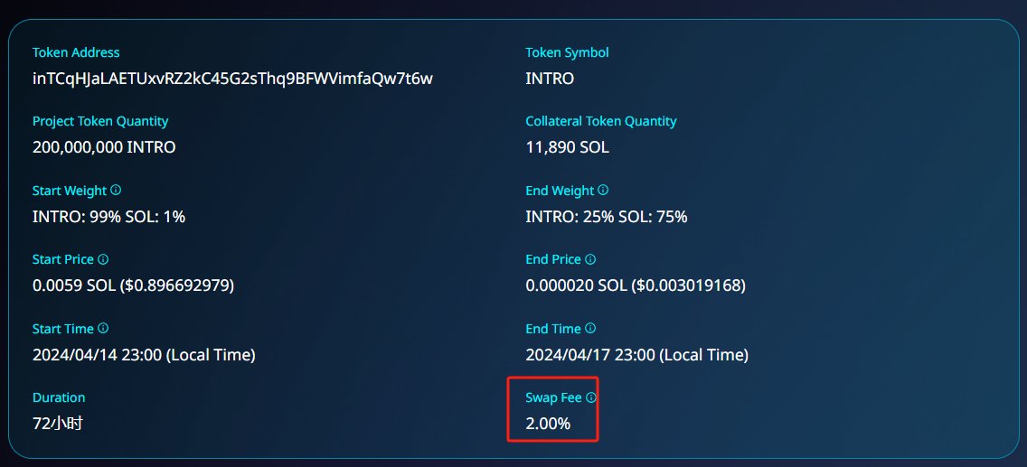 BTlabsProtocol's tweet photo. @1intro When initially building the project, you commit to a Swap Fee of less than 2% https://t.co/PNxiFzT5Iy