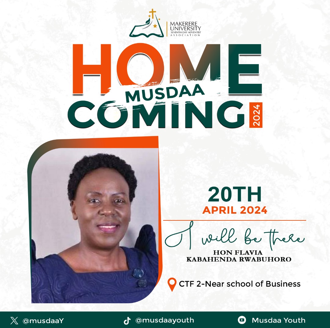 JustusPerez4's tweet photo. 5days from today the cream of the Adventist church in Uganda will gather at @Makerere for the #MUSDAA homecoming Hon. Kamukama Davis, Hon @Kabahendaflavia Hon. Idah Nantaba Dr @wamanya2 @sambiraro @bauxite_agaba @Hellenistic16 @NakiwalaSandra https://t.co/oIDIZ61WM2